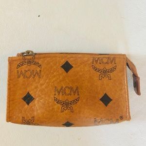 MCM Brown Small Zip Pouch